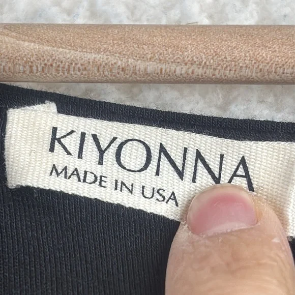 NWT Kiyonna Womens Black V Neck Ruch Bodycon Stretch Midi Dress Plus Size 2X - Picture 2 of 11